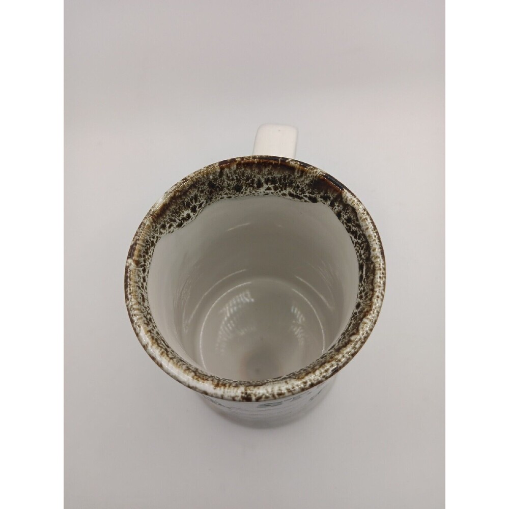 St. Maarten Coffee Mug Cup White Black Town Hall Steel Band Fish Japan Vintage - Picture 8 of 11